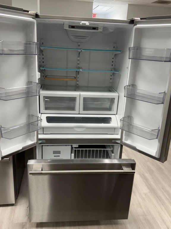 KitchenAid 22 Cu. Ft. 36-inch Counter-depth French Door Refrigerator With Internal Water Dispenser PrintShield Stainless KRFC136TPS