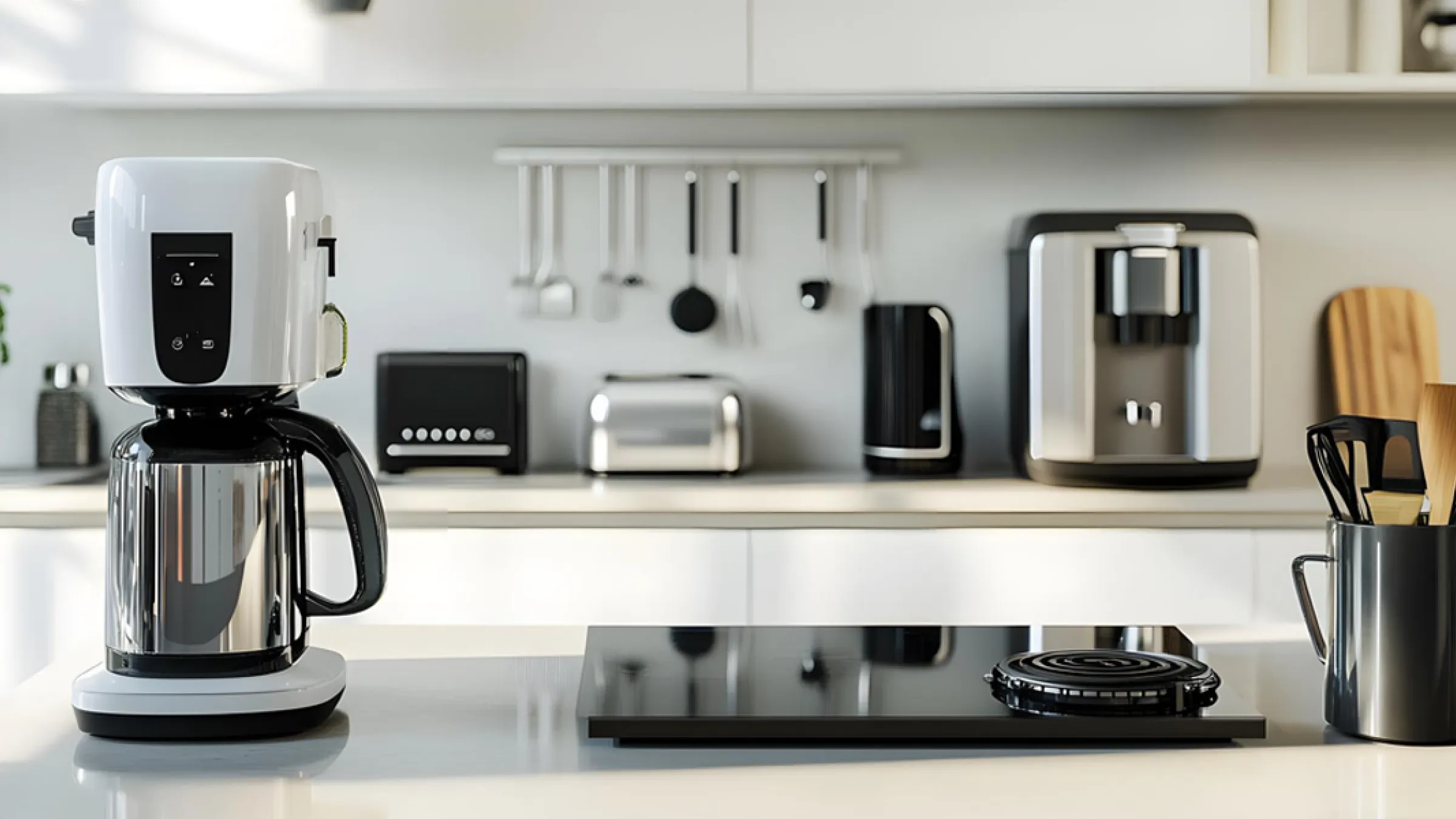 Modern kitchen appliances showroom