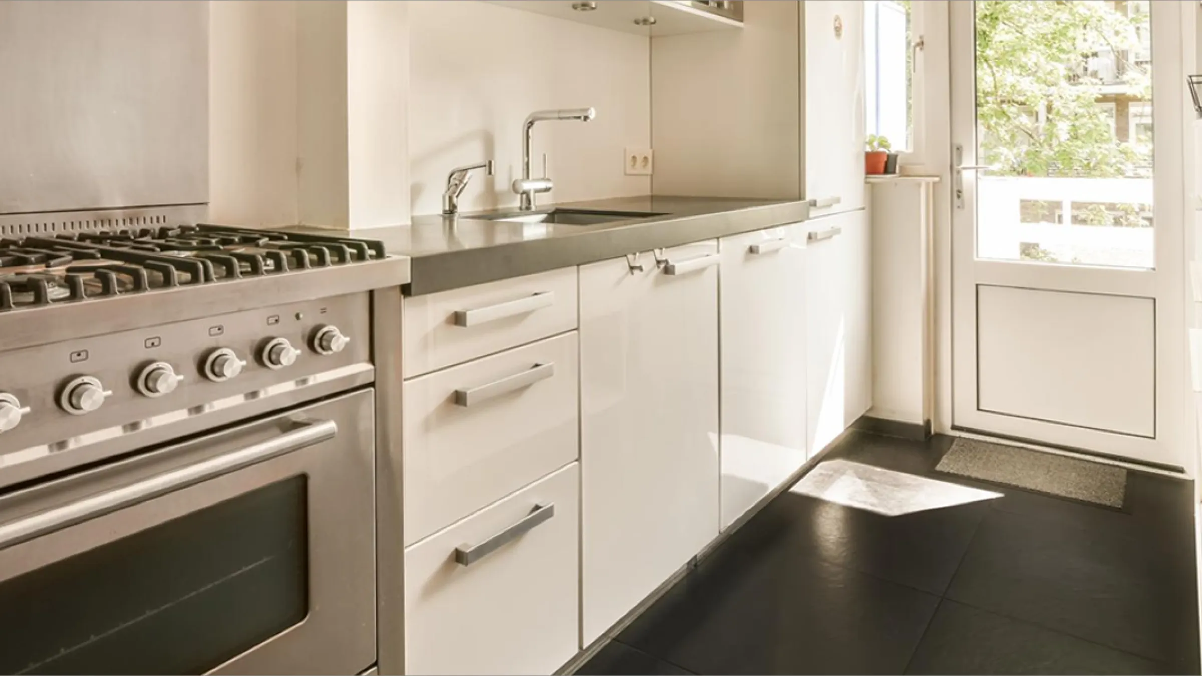 Modern washer and dryer laundry appliance