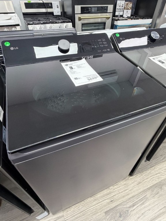 LG 5.3 Cu. Ft. Mega Capacity Smart Top Load Washer With 4-way® Agitator, Easyunload™ & Ai Sensing Matte Black WT8405CB, product image 1 of 2