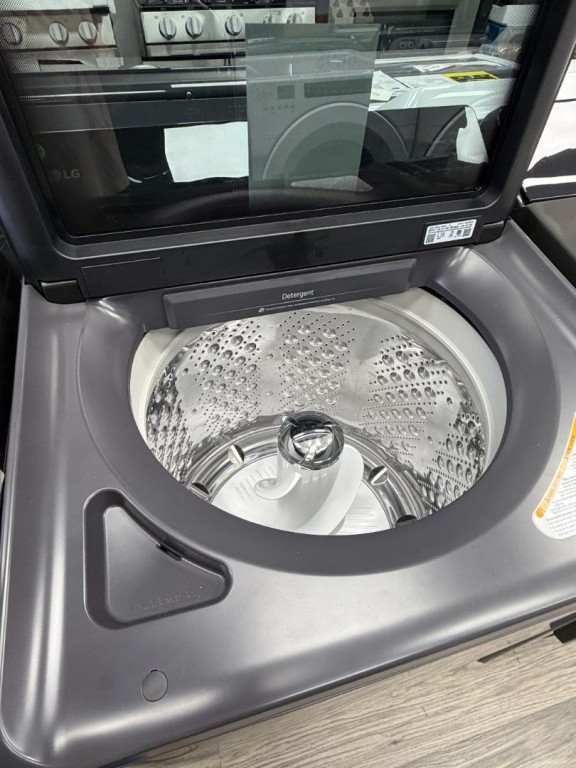 LG 5.3 Cu. Ft. Mega Capacity Smart Top Load Washer With 4-way® Agitator, Easyunload™ & Ai Sensing Matte Black WT8405CB, product image 2 of 2