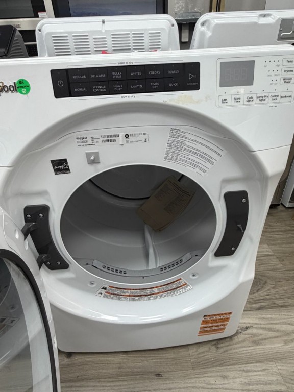 Whirlpool 7.4 cu.ft Front Load Long Vent Electric Dryer with Intuitive Controls White WED560LHW, product image 2 of 4