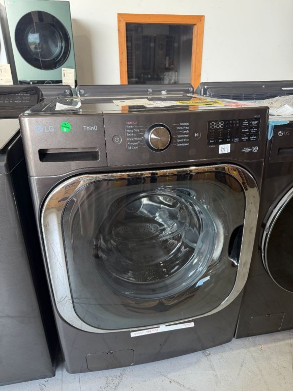 LG 5.2 Cu. Ft. Mega Capacity Smart Wi-fi Enabled Front Load Washer With Turbowash® And Built-in Intelligence Black Steel WM8900HBA, product image 1 of 2