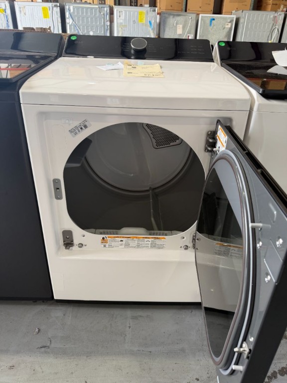 LG 7.3 Cu. Ft. Ultra Large Capacity Rear Control Electric Dryer With Easyload™ Door And Ai Sensing Alpine White DLE8400WE, product image 2 of 2