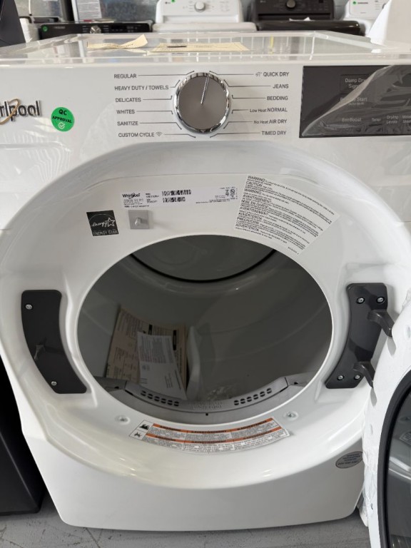 Whirlpool 7.4 cu. ft. Smart Front Load ENERGY STAR® Electric Dryer with Wrinkle Shield™ Option White WED5720RW, product image 3 of 3