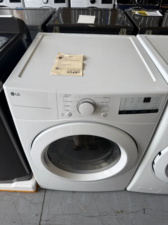 LG 7.4 Cu. Ft. Large Capacity Electric Dryer - White White DLE3400W, product image 2 of 3