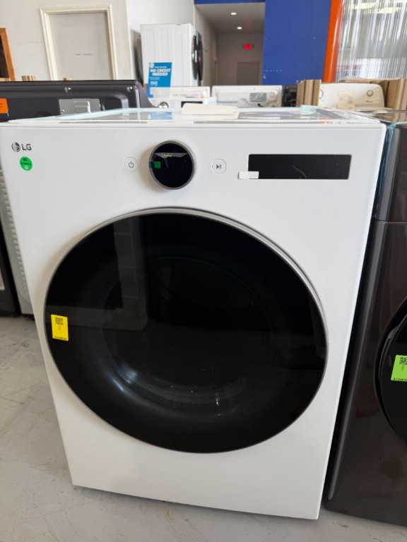 LG 7.4 Cu. Ft. Ultra Large Capacity Smart Front Load Electric Energy Star Dryer With Sensor Dry & Steam Technology White DLEX5500W, product image 2 of 3