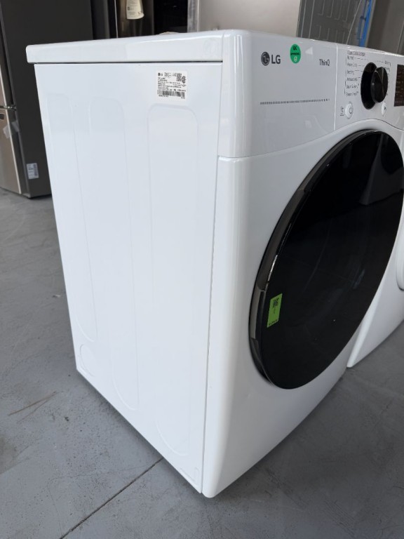 LG 7.4 Cu. Ft. Ultra Large Capacity Smart Front Load Energy Star Electric Dryer With Sensor Dry & Steam Technology White DLEX4080W, product image 3 of 3