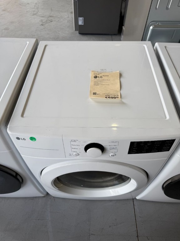 LG 7.4 Cu. Ft. Ultra Large Capacity Electric Dryer White DLE3470W, product image 2 of 3