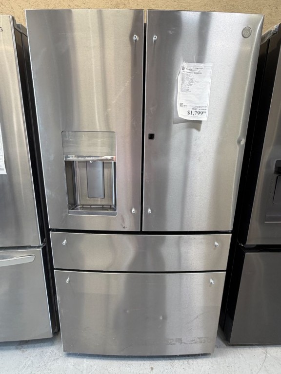 GE Profile 27.9 Cu. Ft. Smart Fingerprint Resistant 4-Door French-Door Refrigerator with Door In Door Fingerprint Resistant Stainless PVD28BYNFS, product image 1 of 5