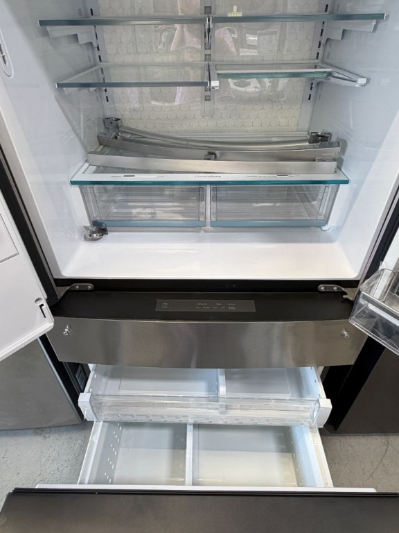 GE Profile 27.9 Cu. Ft. Smart Fingerprint Resistant 4-Door French-Door Refrigerator with Door In Door Fingerprint Resistant Stainless PVD28BYNFS, product image 3 of 5
