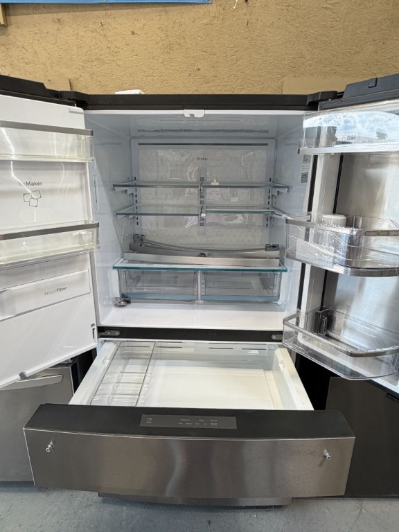 GE Profile 27.9 Cu. Ft. Smart Fingerprint Resistant 4-Door French-Door Refrigerator with Door In Door Fingerprint Resistant Stainless PVD28BYNFS, product image 4 of 5
