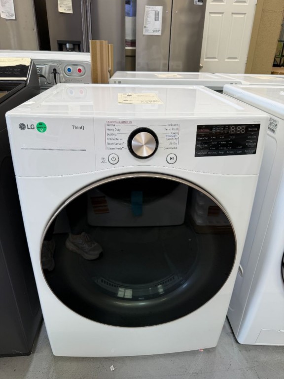 LG 7.4 Cu. Ft. Large Capacity Front Load Electric Dryer - White White DLEX4000W, product image 2 of 2