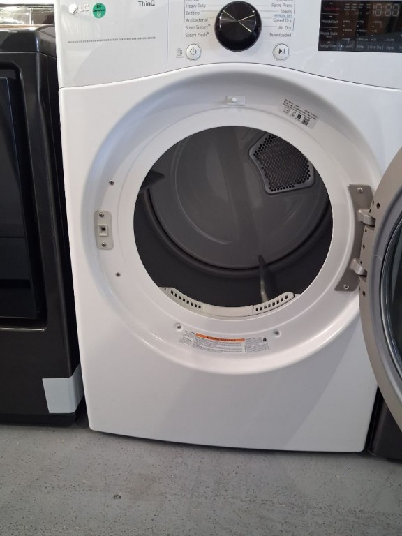 LG 7.4 Cu. Ft. Ultra Large Capacity Smart Front Load Energy Star Electric Dryer With Sensor Dry & Steam Technology White DLEX4080W, product image 4 of 18
