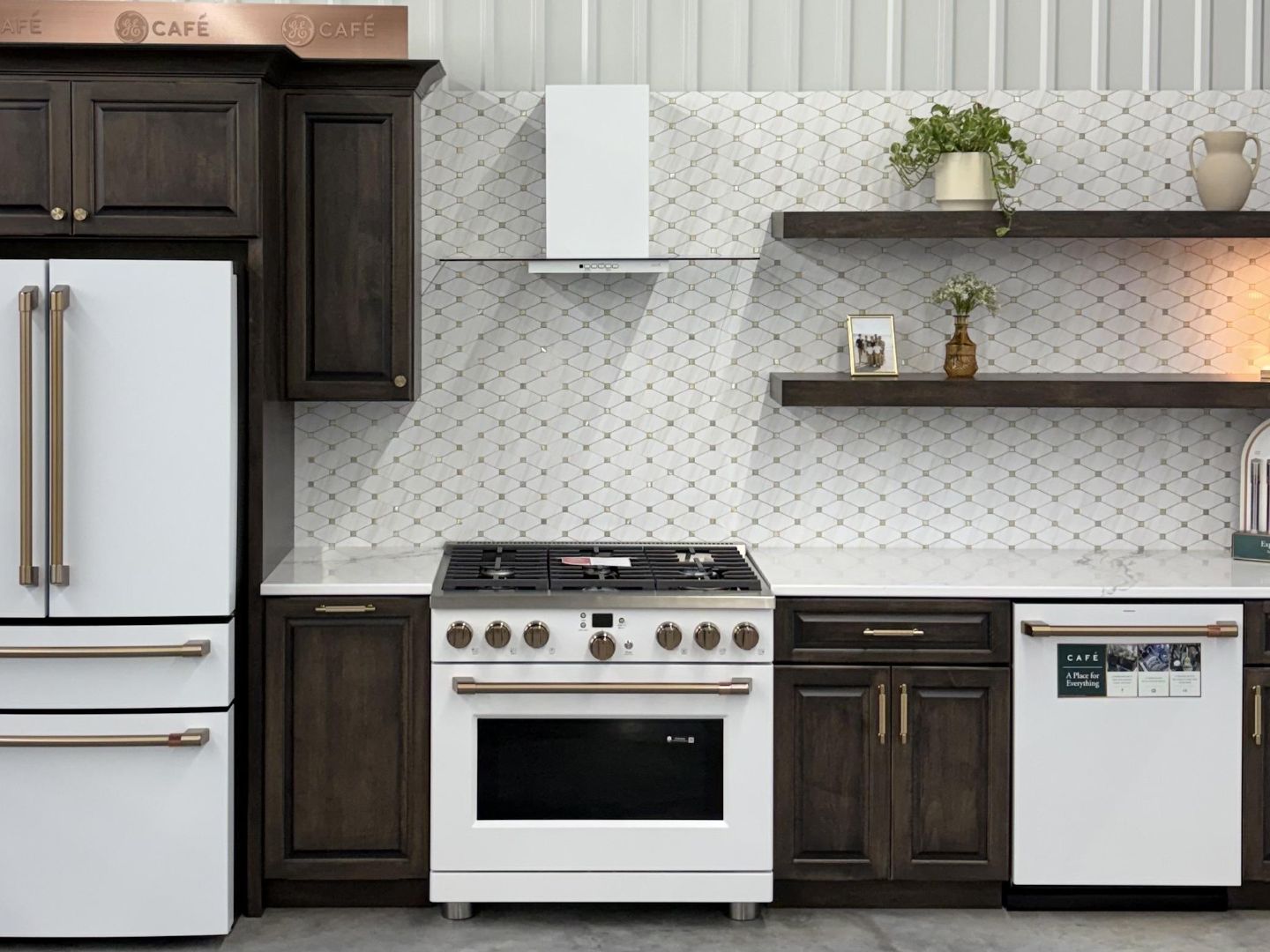 Modern kitchen appliances showroom