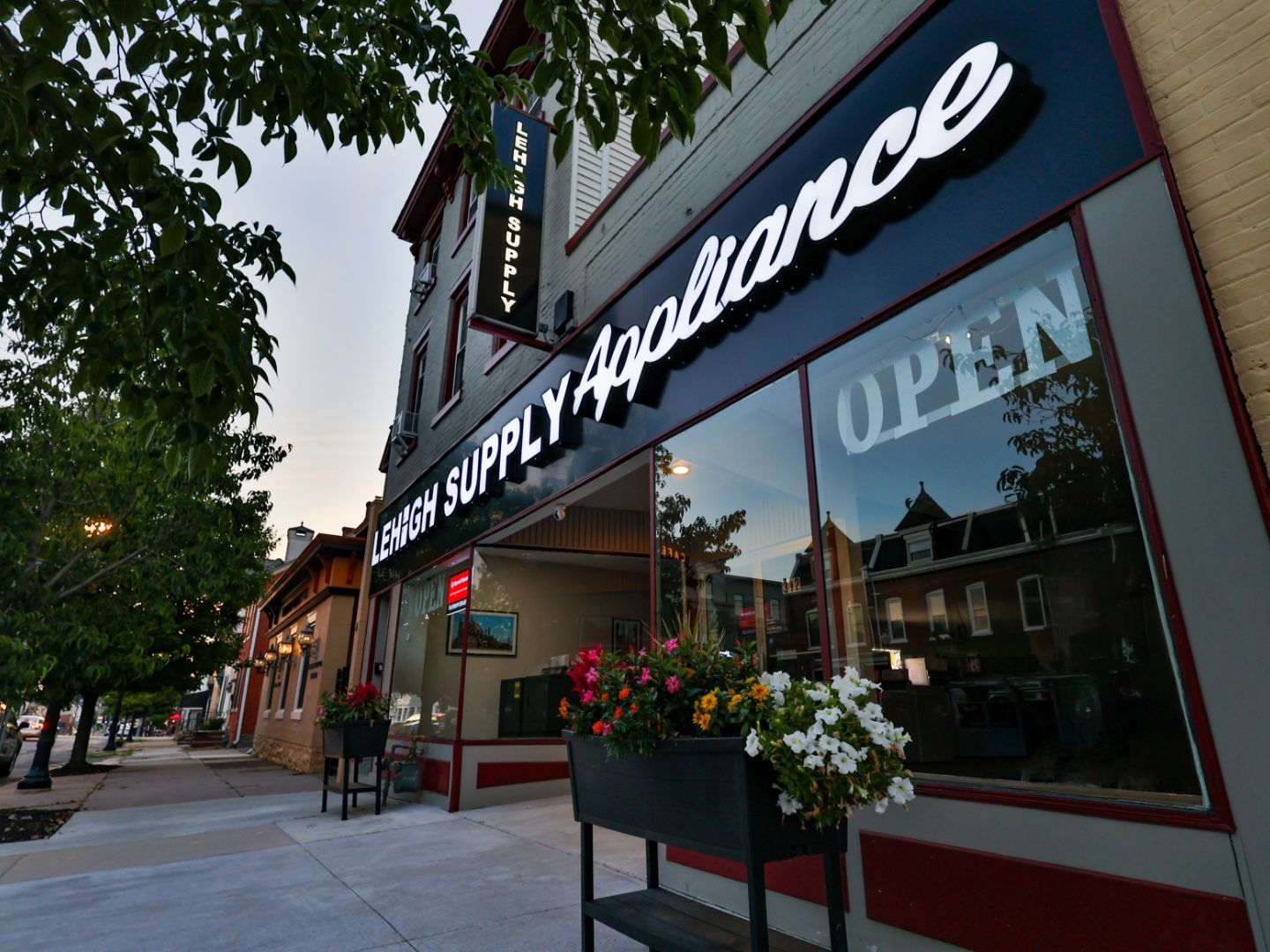 Modern dishwasher appliances showroom