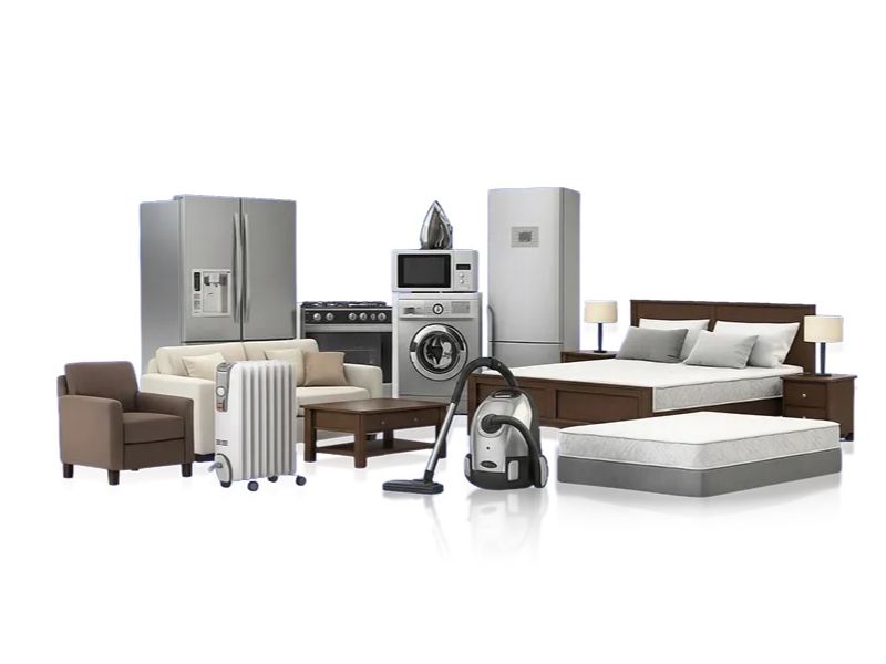 Modern dishwasher appliances showroom