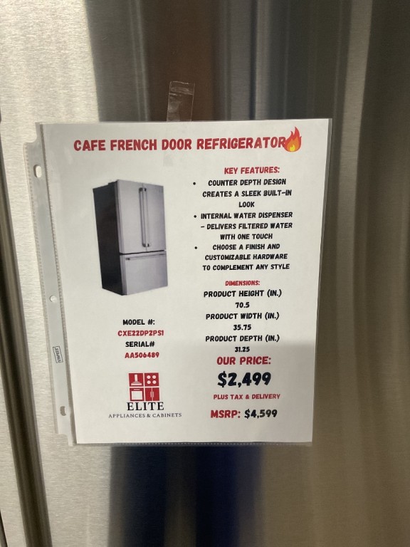 Cafe Café 22.3 Cu. Ft. Smart Counter-depth 4-door French-door Refrigerator Stainless Steel CXE22DP2PS1