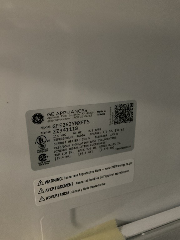 GE 25.7 Cu. Ft. Fingerprint Resistant French-Door Refrigerator Fingerprint Resistant Stainless Steel GFE26JYMFS, product image 3 of 5