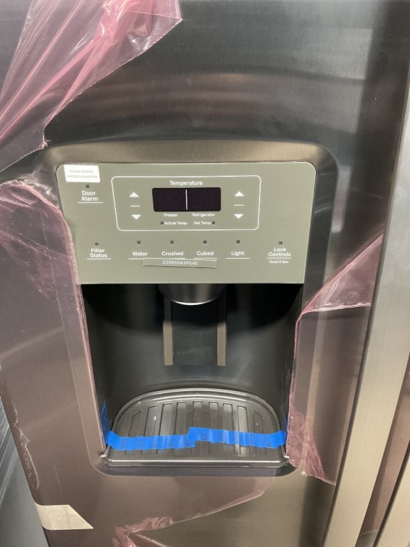 GE 25.3 Cu. Ft. Side-By-Side Refrigerator Fingerprint Resistant Stainless GSS25GYPFS, product image 2 of 29