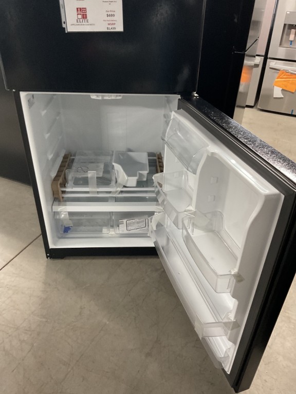 GE 21.9 Cu. Ft. Top-Freezer Refrigerator Black GIE22JTNRBB, product image 3 of 3