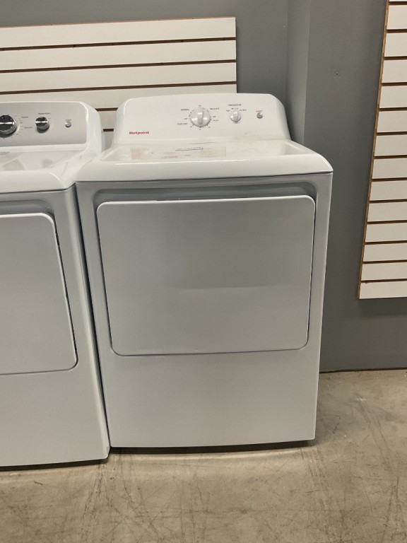 Hotpoint 6.2 Cu. Ft. Capacity Electric Dryer With Up To 120 Ft. Venting And Shallow Depth White HTX26EASWWW, product image 2 of 19