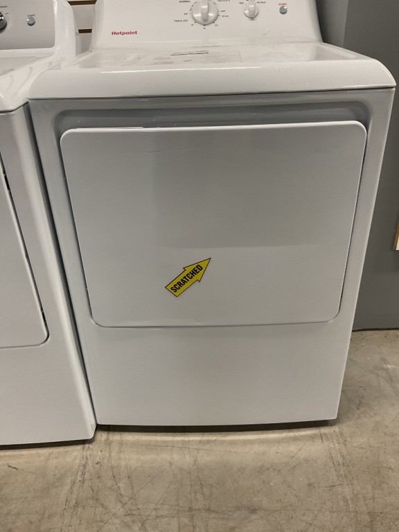 Hotpoint 6.2 Cu. Ft. Capacity Electric Dryer With Up To 120 Ft. Venting And Shallow Depth White HTX26EASWWW, product image 4 of 19