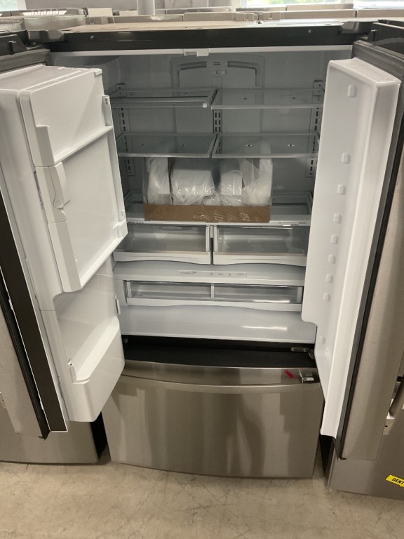 GE Profile 22.1 Cu. Ft. Counter-Depth Fingerprint Resistant French-Door Refrigerator with Hands-Free AutoFill Fingerprint Resistant Stainless Steel PYE22KYNFS, product image 3 of 37
