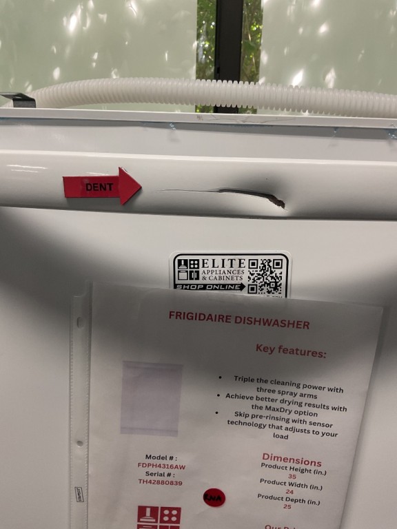 Frigidaire 24" Dishwasher White FDPH4316AW, product image 5 of 10