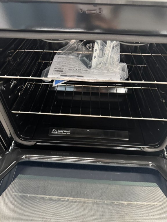 GE 30" Slide-In Electric Convection Range with No Preheat Air Fry and EasyWash Oven Tray Fingerprint Resistant Stainless GRS600AVFS, product image 2 of 42