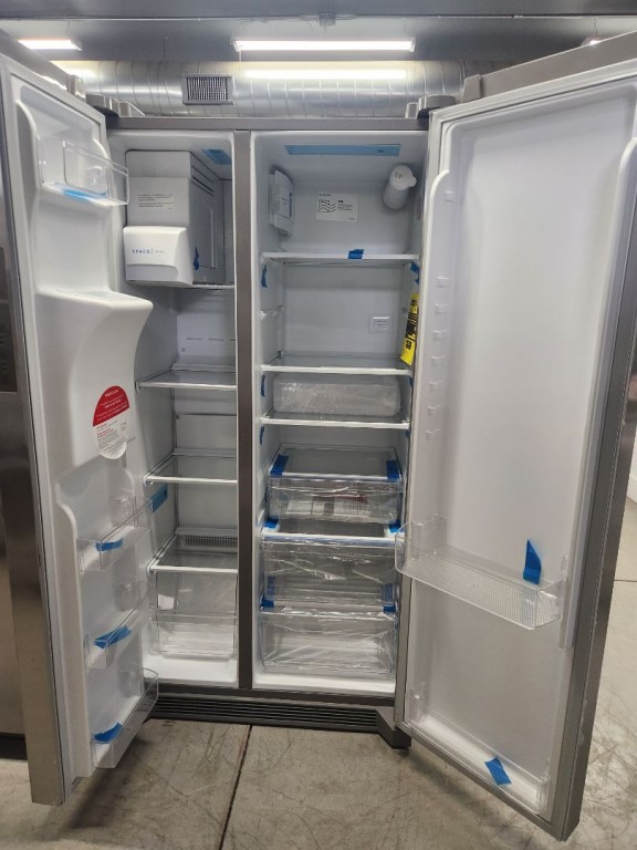 Frigidaire 22 Cu. Ft. 36" Counter-Depth Side-by-Side Refrigerator Stainless Steel FRSC2333AS, product image 2 of 15