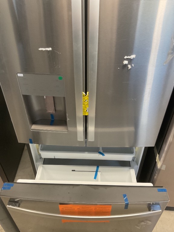 GE 20.6 Cu. Ft. Fingerprint Resistant Counter-Depth French-Door Refrigerator Fingerprint Resistant Stainless Steel GYE21JYMFS, product image 3 of 14
