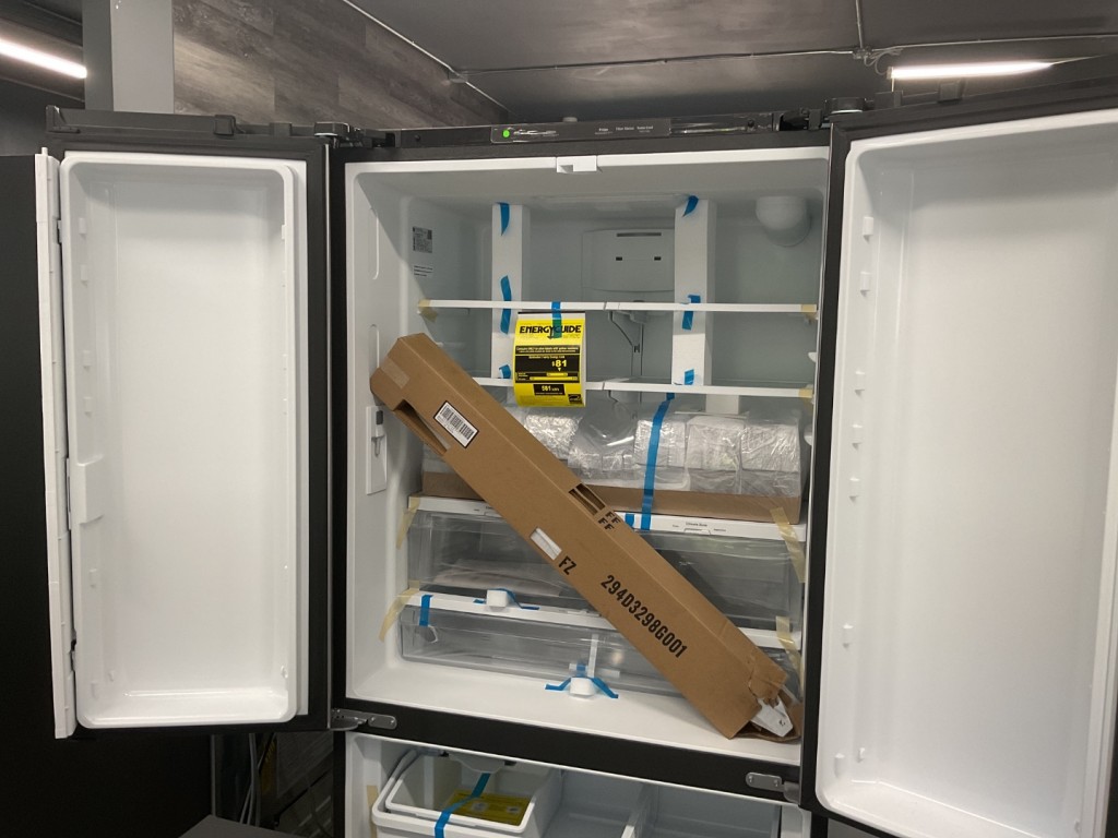 GE 21.9 Cu. Ft. Fingerprint Resistant Counter-Depth French-Door Refrigerator Fingerprint Resistant Stainless Steel GWE22JYMFS, product image 2 of 16
