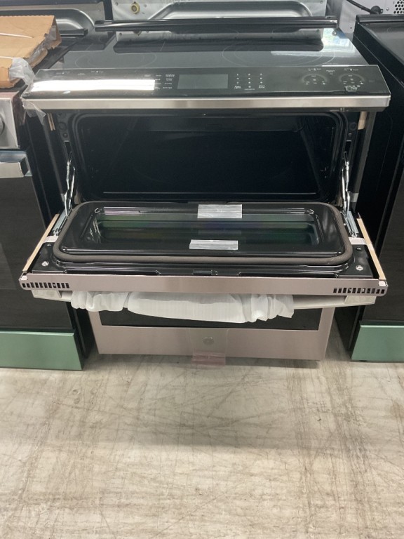 GE Profile 30" Smart Slide-In Electric Double Oven Convection Fingerprint Resistant Range Fingerprint Resistant Stainless PS960YPFS, product image 2 of 11