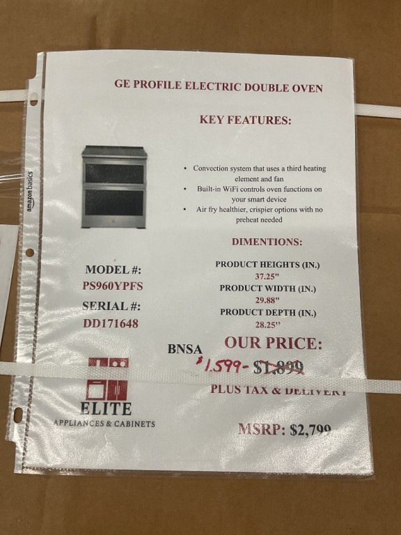 GE Profile 30" Smart Slide-In Electric Double Oven Convection Fingerprint Resistant Range Fingerprint Resistant Stainless PS960YPFS, product image 4 of 11