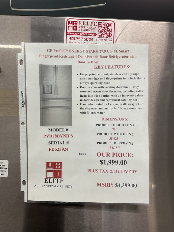 GE Profile 27.9 Cu. Ft. Smart Fingerprint Resistant 4-Door French-Door Refrigerator with Door In Door Fingerprint Resistant Stainless PVD28BYNFS, product image 5 of 48