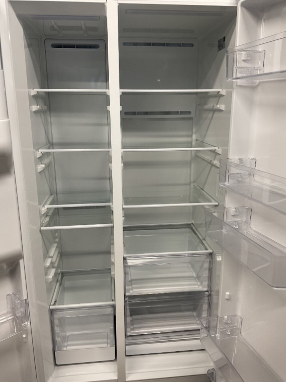 GE 23.6 Cu. Ft. Counter-Depth Side-By-Side Refrigerator with Extra Tall Dispenser and In-Door Icemaker White GZS24NGYWW, product image 4 of 57
