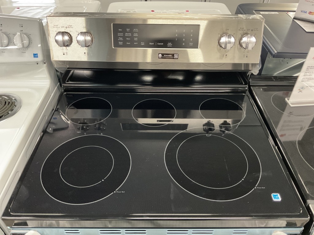 GE 30" Slide-In Electric Convection Range with No Preheat Air Fry and EasyWash Oven Tray Fingerprint Resistant Stainless GRS600AVFS, product image 4 of 42
