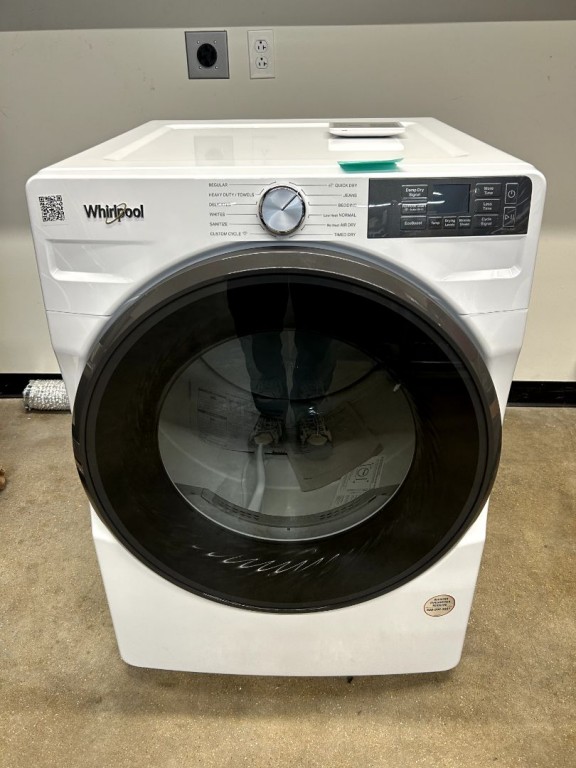 Whirlpool 7.4 cu. ft. Smart Front Load ENERGY STAR® Electric Dryer with Wrinkle Shield™ Option White WED5720RW