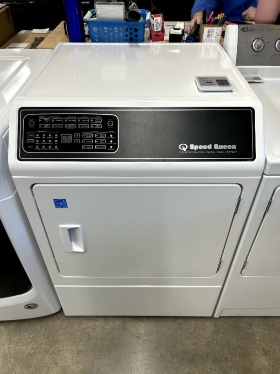 Speed Queen DF7 Sanitizing White Gas Dryer with Front Control White DF7004WG