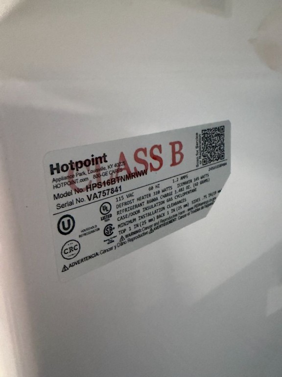 Hotpoint 15.6 Cu. Ft. Recessed Handle Top-freezer Refrigerator White HPS16BTNRWW