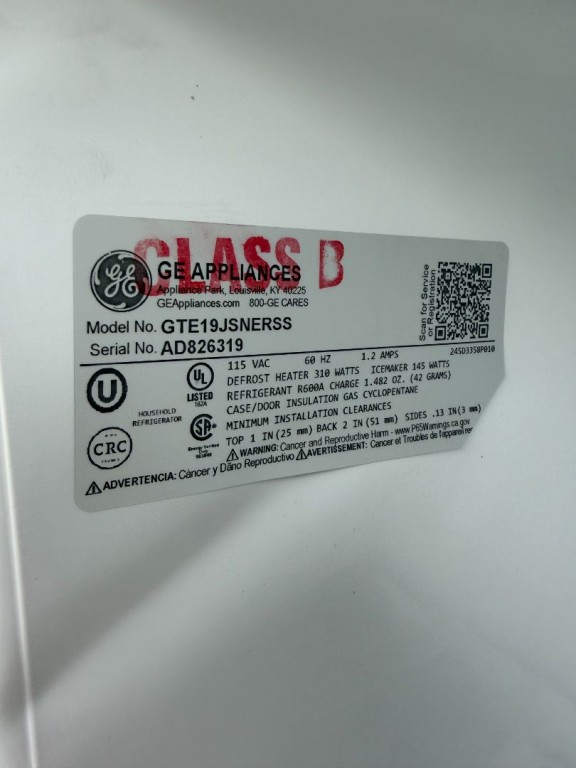 GE 19.2 Cu. Ft. Top-Freezer Refrigerator Stainless Steel GTE19JSNRSS