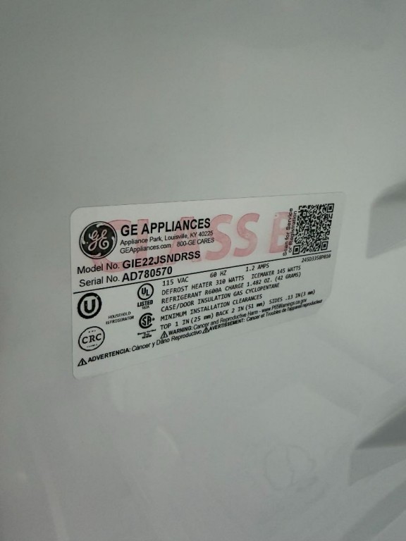 GE 21.9 Cu. Ft. Top-Freezer Refrigerator Other GIE22JSNRSS