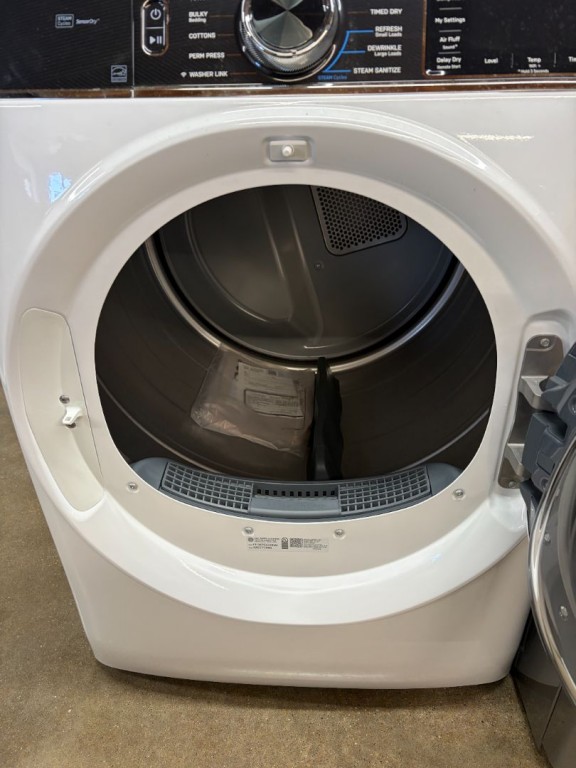 GE Profile 7.8 cu. ft. Capacity Smart Front Load Gas Dryer with Steam and Sanitize Cycle White PFD87GSSVWW