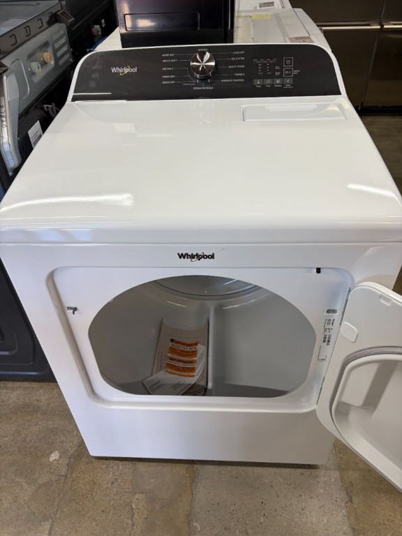 Whirlpool 7.0 Cu. Ft. Whirlpool® Top Load Electric Dryer with Moisture Sensor White WED6150PW
