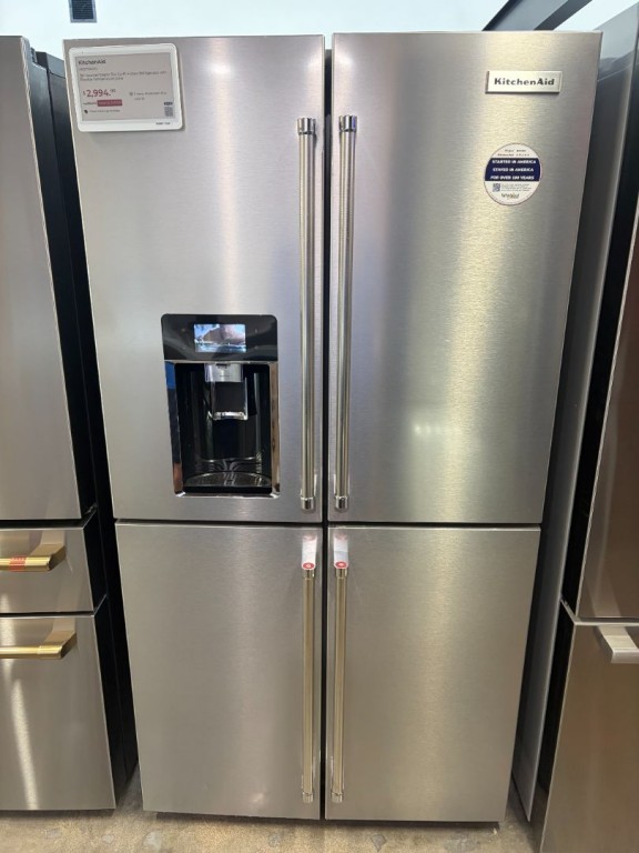 KitchenAid 36" Counter-depth 19.4 Cu Ft 4-door Refrigerator With Flexible Temperature Zone In Printshield® Finish Fingerprint Resistant Stainless Steel KRQC736RPS