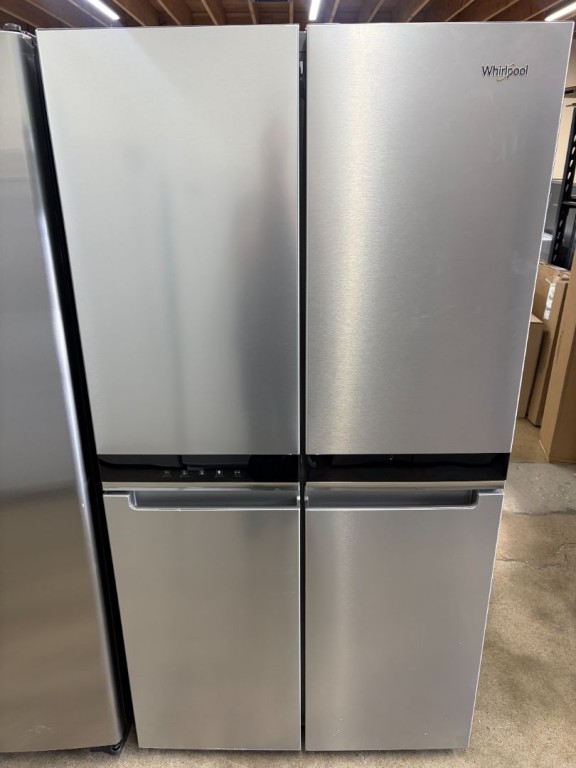 Whirlpool 36-inch Wide Counter Depth 4 Door Refrigerator - 19.4 cu. ft. Fingerprint-Resistant Stainless Finish WRQA59CNKZ