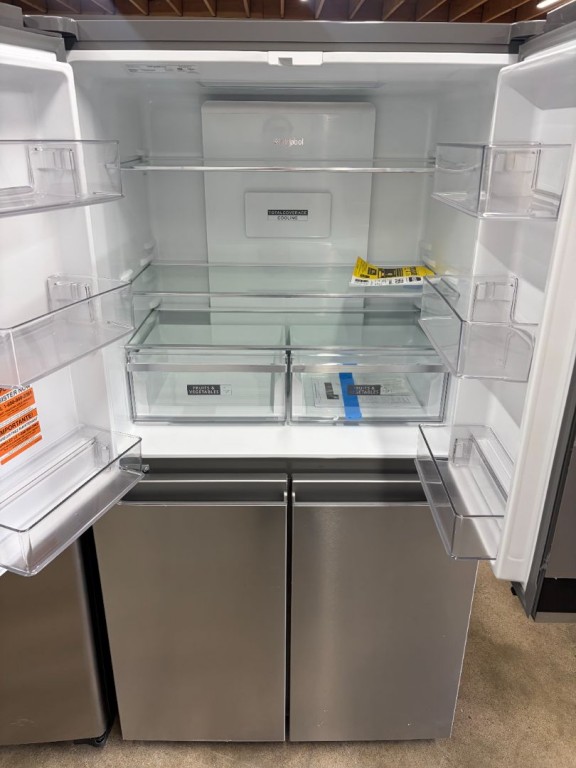 Whirlpool 36-inch Wide Counter Depth 4 Door Refrigerator - 19.4 cu. ft. Fingerprint-Resistant Stainless Finish WRQA59CNKZ