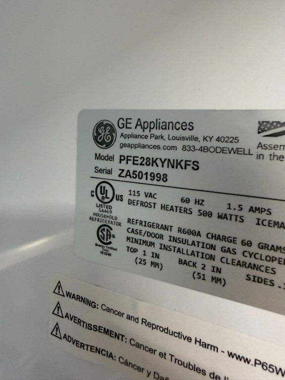 GE Profile 27.7 Cu. Ft. Fingerprint Resistant French-Door Refrigerator with Hands-Free AutoFill Fingerprint Resistant Stainless Steel PFE28KYNFS