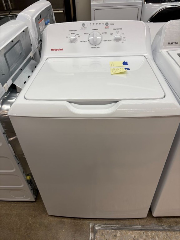 Hotpoint 4.0 Cu. Ft. Capacity Washer With Stainless Steel Basket,cold Plus And Water Level Control White HTW265ASWWW